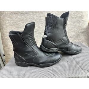 BILT Boots Mens Size 10 Black Leather Motorcycle Riding Biker Zip Mid Calf